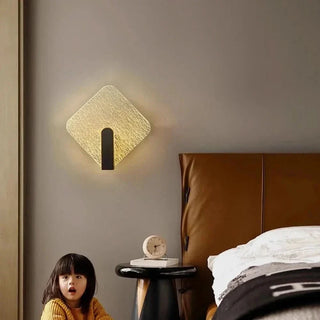 Black Wall Lamp – Contemporary LED Wall Sconce with Acrylic Lampshade Light