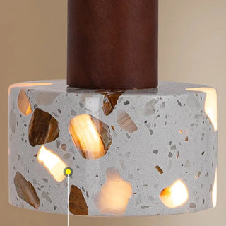 LED Pendant Light – Modern Pendant Lamp with Travertine Stone Shade | Warm Ambient Lighting