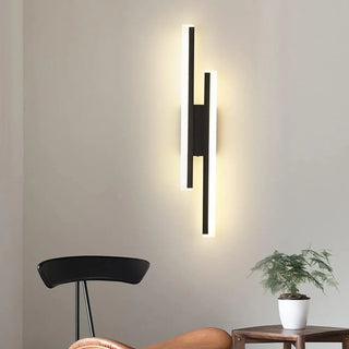 Black Led Wall Light – Modern Wall Light with Sleek Aluminum & Acrylic Shade