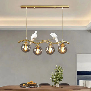 Modern Bamboo Chandelier – LED Pendant Light With Natural Material Lighting