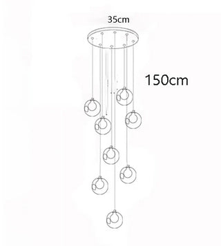 Art Deco Pendant Light – Iron Dining Room Lighting with Adjustable Brightness