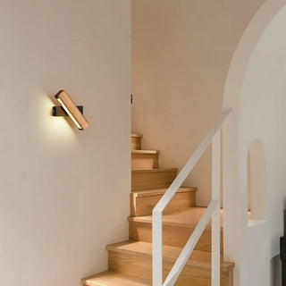 Rotating Wooden Wall Light – Adjustable 360 Degree Wall Lamp | Bedroom LED Fixture