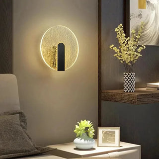 Black Wall Lamp – Contemporary LED Wall Sconce with Acrylic Lampshade Light