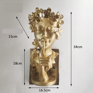 Decorative Wall Lamp – Sculpted Resin Butterfly Light With Gold Finish