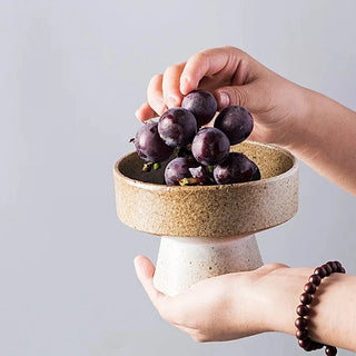 japanese ceramic fruit bowl earthworks handcrafted small porcelain serving detail