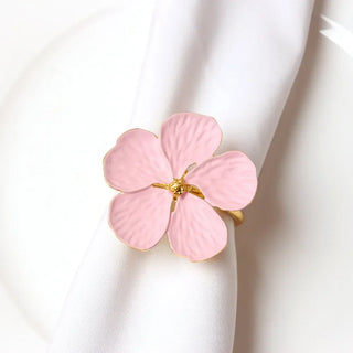 flower bloom napkin rings handcrafted metal table decor elegant dining detail