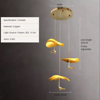 Copper Pendant Light – Modern Polished Copper Fixture with Energy Efficient LEDs