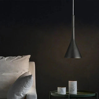 Conical Aluminum Pendant | Adjustable Cable Lighting - Matte Finish Light Fixture