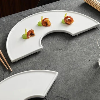 ceramic serving plate earthworks handcrafted tokyo style porcelain dinnerware platter detail
