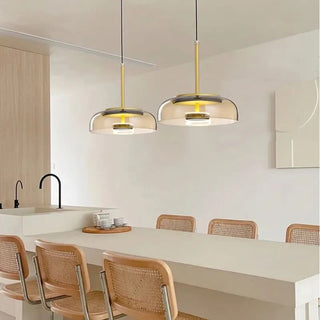 Modern Pendant Lamp – Durable Aluminum & Glass Fixture with Warm White Lighting