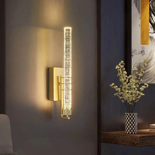 Modern Crystal Wall Light – Elegant LED Wall Sconce With Soft Ambient Lighting