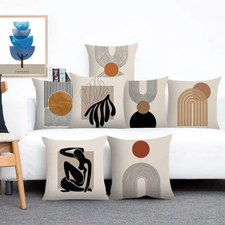 pattern pillowcases abstract cushion covers durable polyester cotton fabric studio view