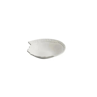 greek ceramic plate earthworks handcrafted porcelain dish broken edge style angle view