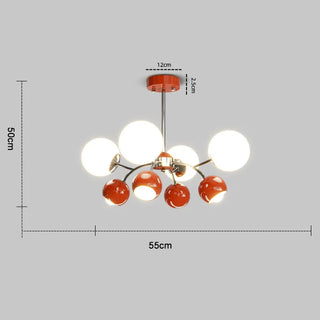 Metal Ceiling Light – Modern Warm LED Blown Glass Lamp with Soft Ambient Lighting