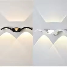 Designer Wall Light – Curved Aluminium LED Lamp | Black White Wall Sconce