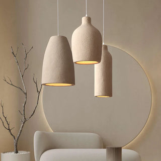 LED Polymer Chandelier – Modern Pendant Light with Natural Polymer Shade