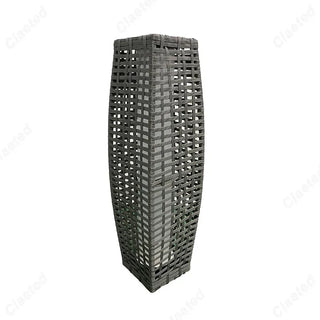 Solar Outdoor Floor Lamp – Wireless Rattan Effect Garden Lantern by Lumavera Lighting