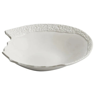 greek ceramic plate earthworks handcrafted porcelain dish broken edge style front view