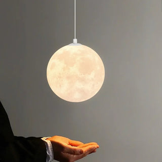 Modern LED Pendant Light – White Metal Lamp With Integrated LED Bulb