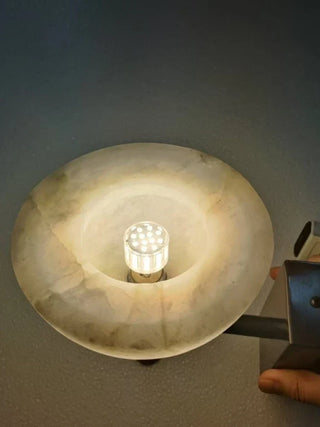 Marble Wall Light – Copper Wall Sconce | Soft Ambient Lighting for Bedroom