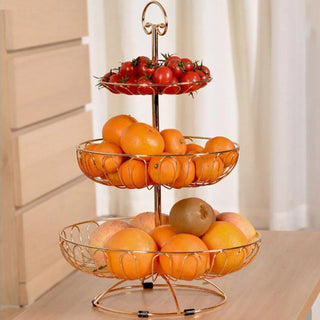 Iron tiered fruit stand