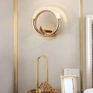 Directional Wall Light – Modern Minimalist Oval Wall Sconce in Gold Metal