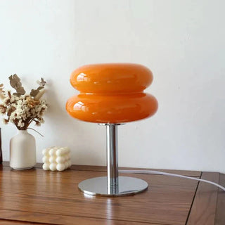 Macaron Stained Glass Lamp – Colorful Table Lamp with Crystal Lampshade