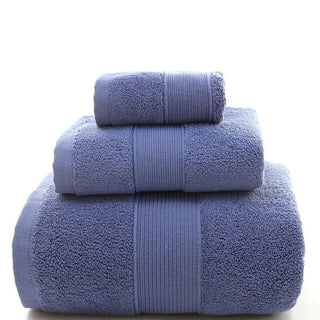 cotton bath towel set high absorbency navy luxury soft towels front view
