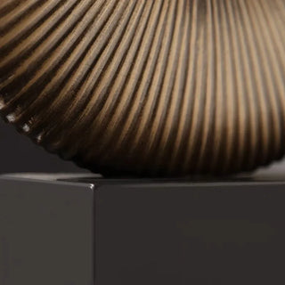 resin gold ring sculpture handmade striped gold decor luxury home accent detail