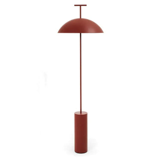 Red modern LED floor lamp – metal base touch on/off switch