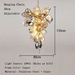 Modern Glass Pendant Light – Aluminum LED Pendant Lamp for Living Room Lighting