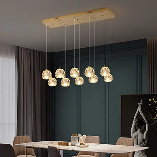 Modern Crystal Pendant Light – Elegant LED Ceiling Lamp for Living Room Illumination