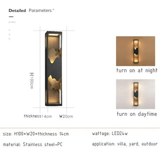 Modern Garden Wall Light – Outdoor Wall Sconce with Mountain Landscape Design