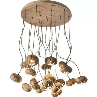 Wooden Pendant Light – Floral Hanging Lamp | Elegant Room Lighting by Lumavera