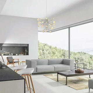 Nordic Pendant Light – 63-Light Firefly Pendant Lamp | Sculptural Branch Chandelier