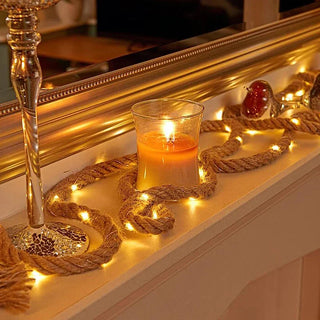 Rustic Light Garland – Elegant String Lights With Soft Warm Glow & Easy Install