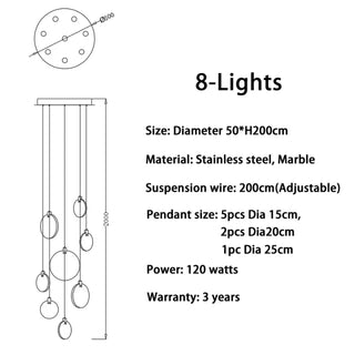 Copper Marble Chandelier – Modern Ceiling Light With Warm Ambient Lighting