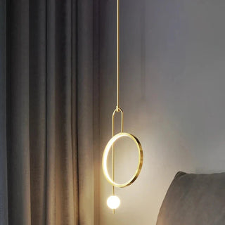 Modern Ring Pendant Light – LED Hanging Lamp With Adjustable Height & Warm Accent Lighting