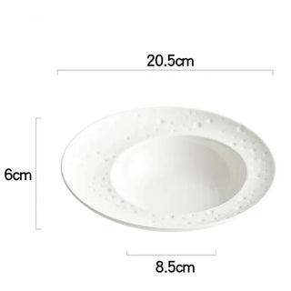 ceramic dining plate earthworks handcrafted porcelain dinnerware elegant tableware set angle view