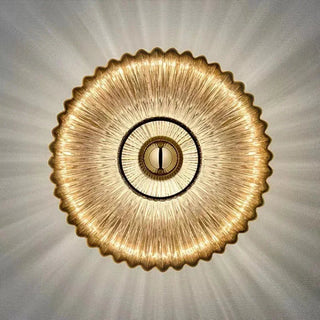 Glass Stone Wall Lamp – Sculptural Wall Light with Warm Amber Glow & E27 Bulb