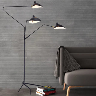 Three-head insect floor lamp side – metal designer detail