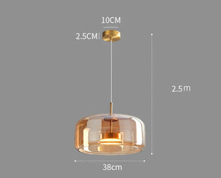 Nordic Glass Pendant Light – Minimalist Pendant Light with Polished Steel Finish