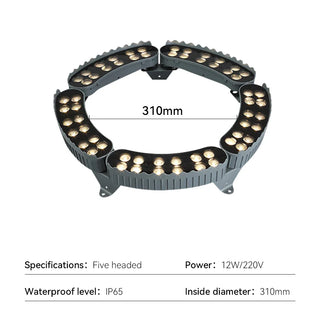 Outdoor Tree Projector – Adjustable Aluminum Ring Light for Garden Lighting