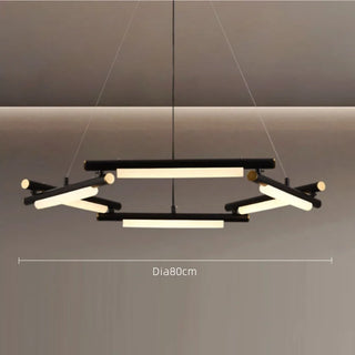 Modern Iron Chandelier – Elegant LED Lighting for Living & Dining Rooms