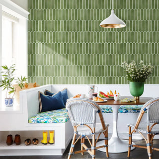 toscana tile panels deep green eco vinyl self adhesive matte finish side view