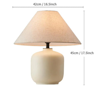 Ceramic Table Lamp – Japanese Style Lamp with Adjustable LED & Remote Control
