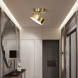 Copper Ceiling Light – Modern Brushed Copper Fixture for Living Room Lighting