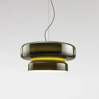 Colored Glass Pendant Light – European Style Dining Room Lighting With Adjustable Height