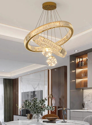 Modern Crystal Chandelier – Dimmable LED Lighting | Elegant Living & Dining Room Fixture