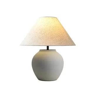 Tuscany white brass ceramic table lamp with elegant fabric shade